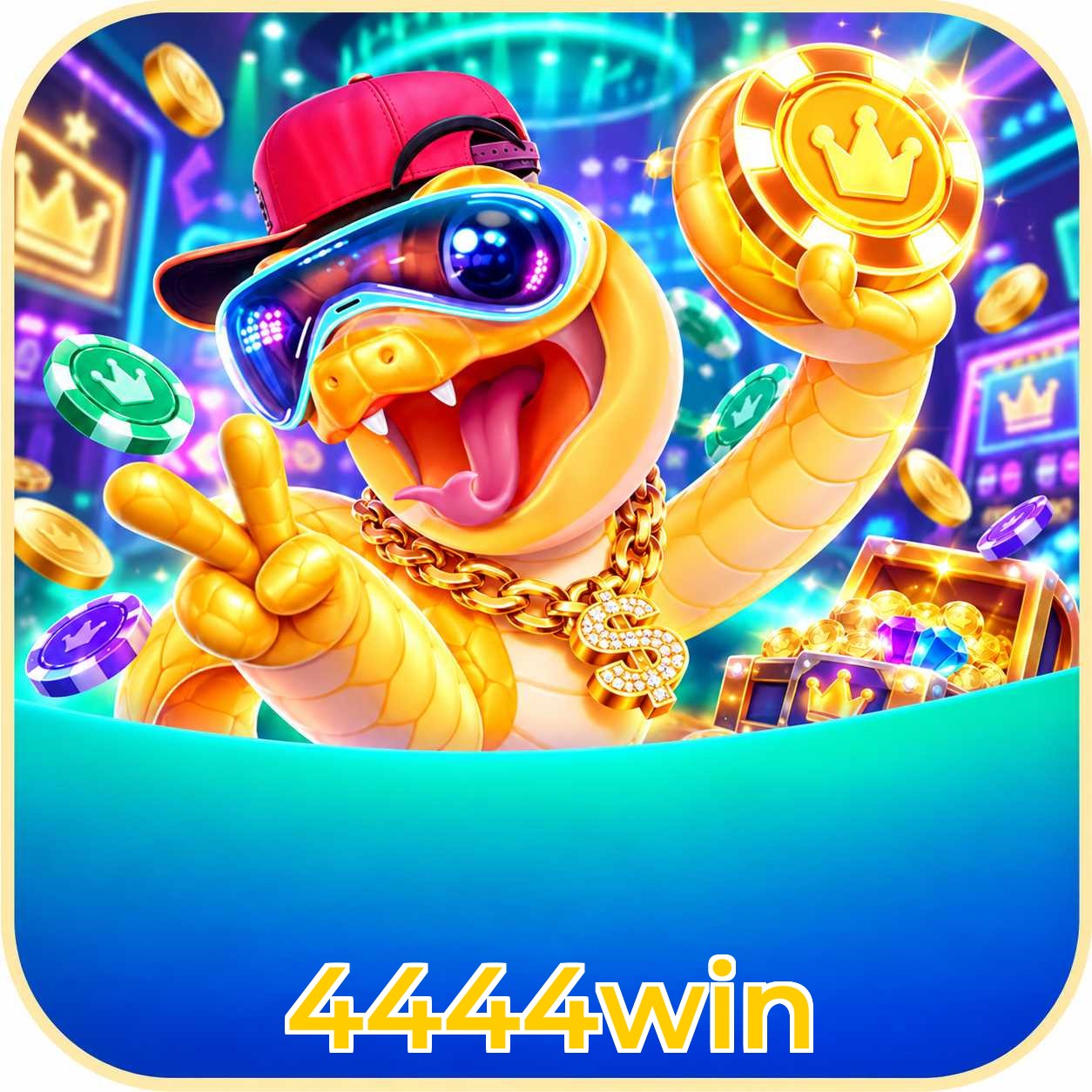 Aplicativo 4444win para Android e iOS com interface completa